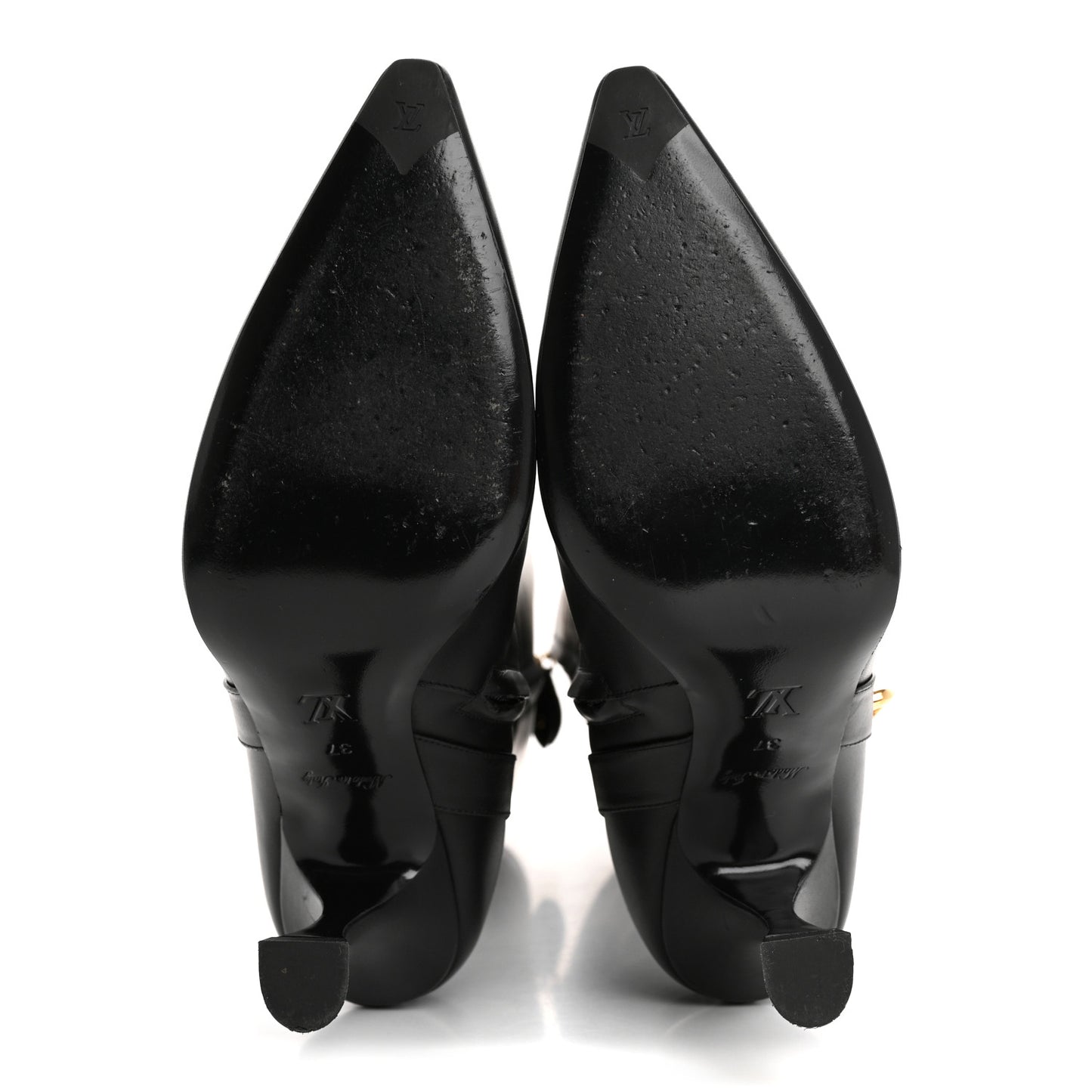 Calfskin Sparkle High Boot 37 Black