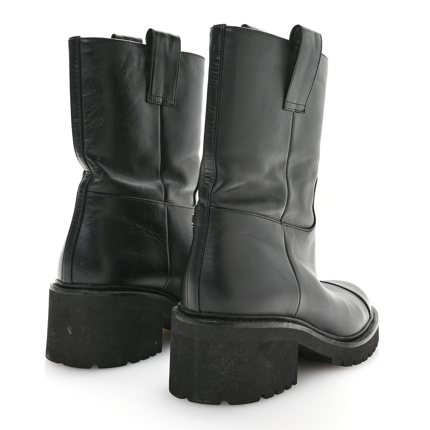 Chanel Calfskin CC Ankle Boots 37 Black 5 of 8