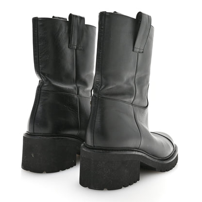 Chanel Calfskin CC Ankle Boots 37 Black 5 of 8