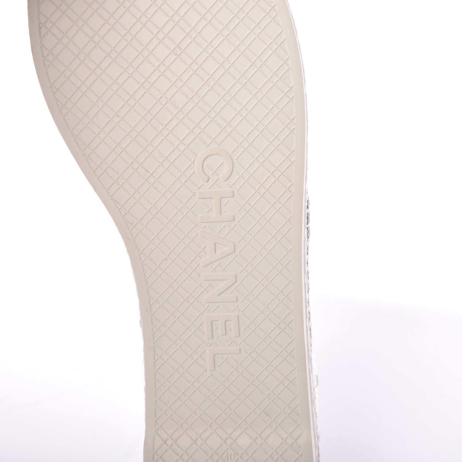 Chanel PVC Tweed CC Espadrilles 40 White Multicolor 8 of 8