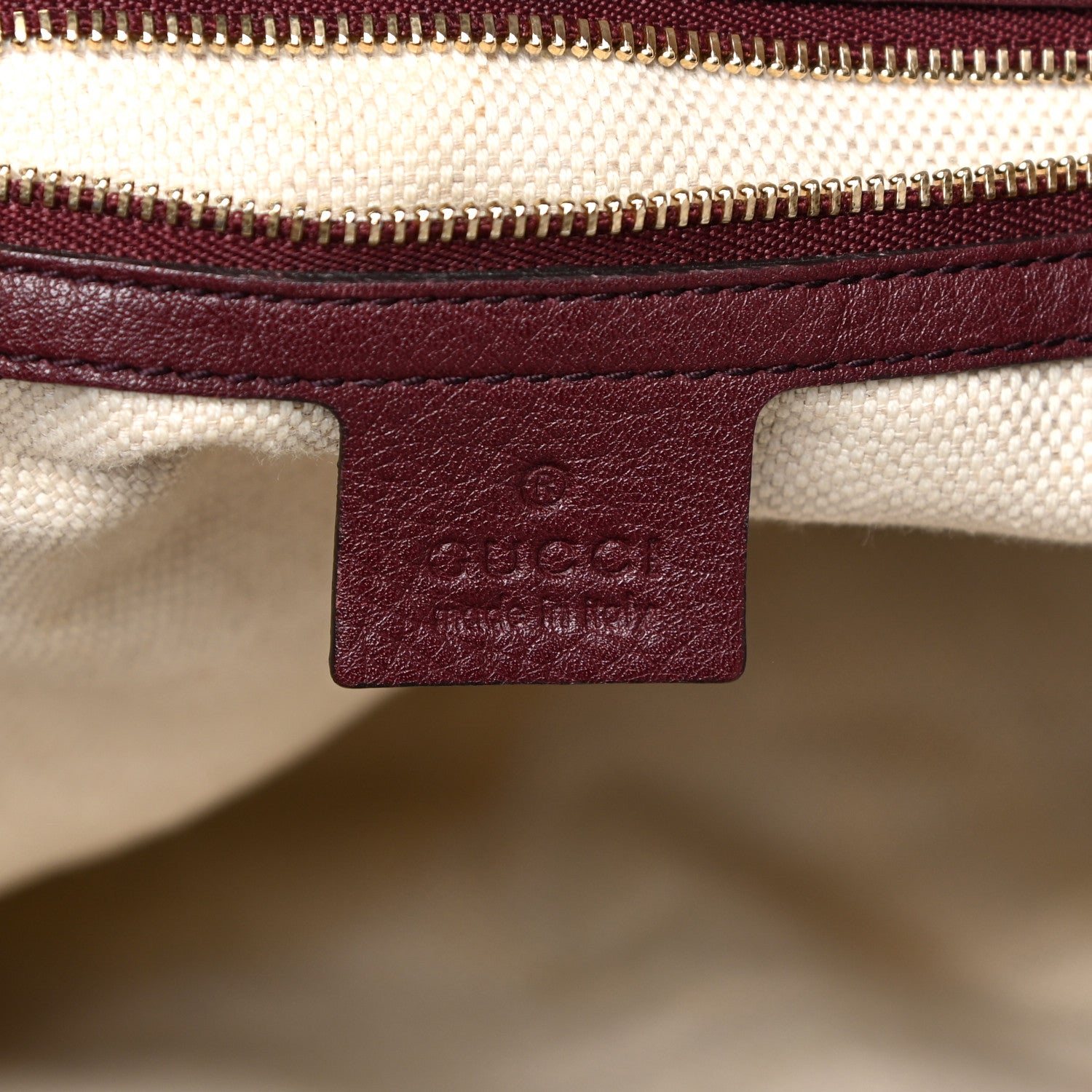 Gucci Pebbled Calfskin Medium Soho Shoulder Bag Bordeaux 6 of 24