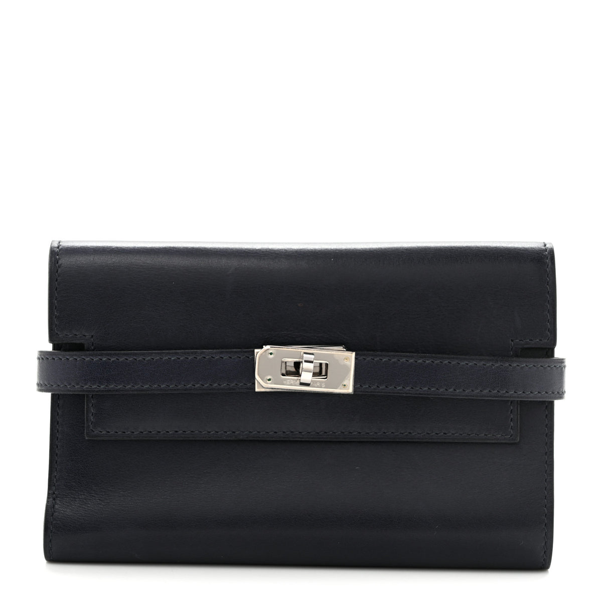Box Medium Kelly Wallet Bleu Abysse