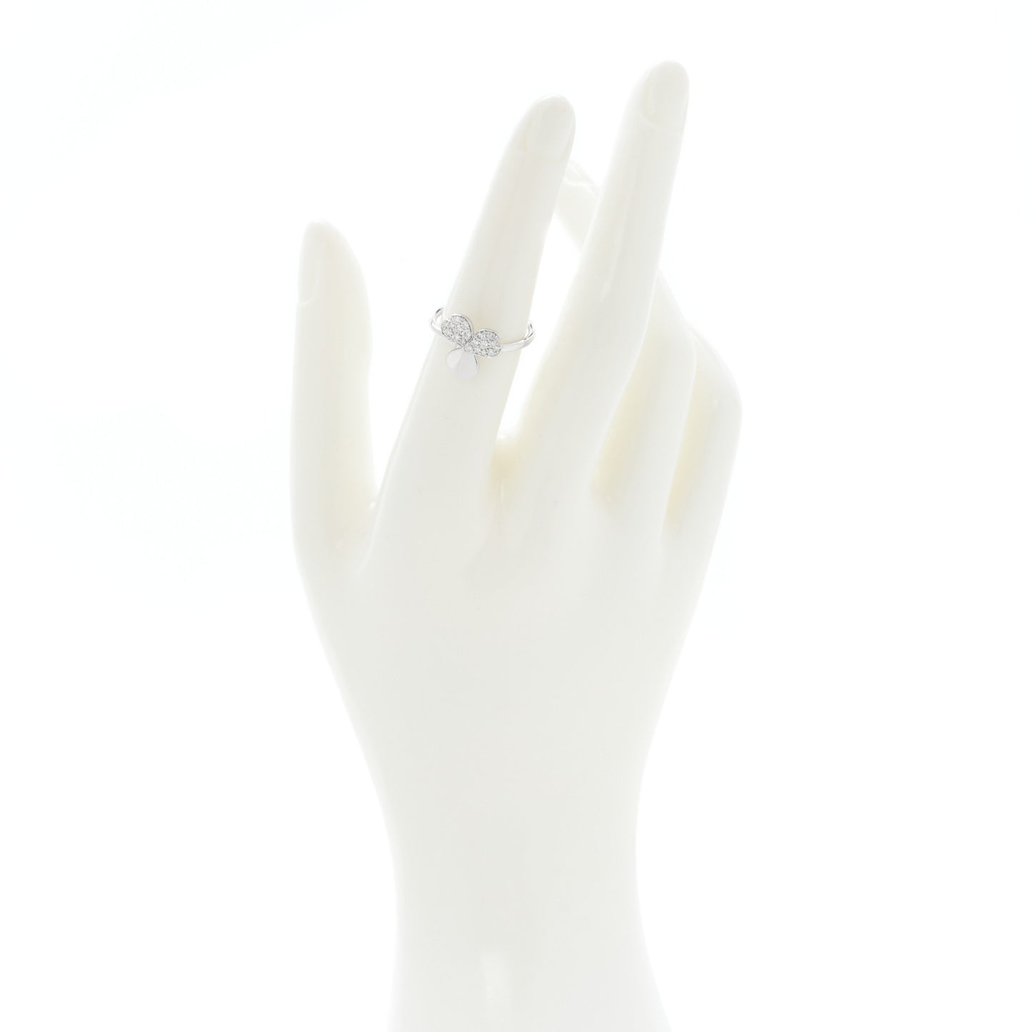 Platinum Diamond Paper Flowers Ring 53 6.5