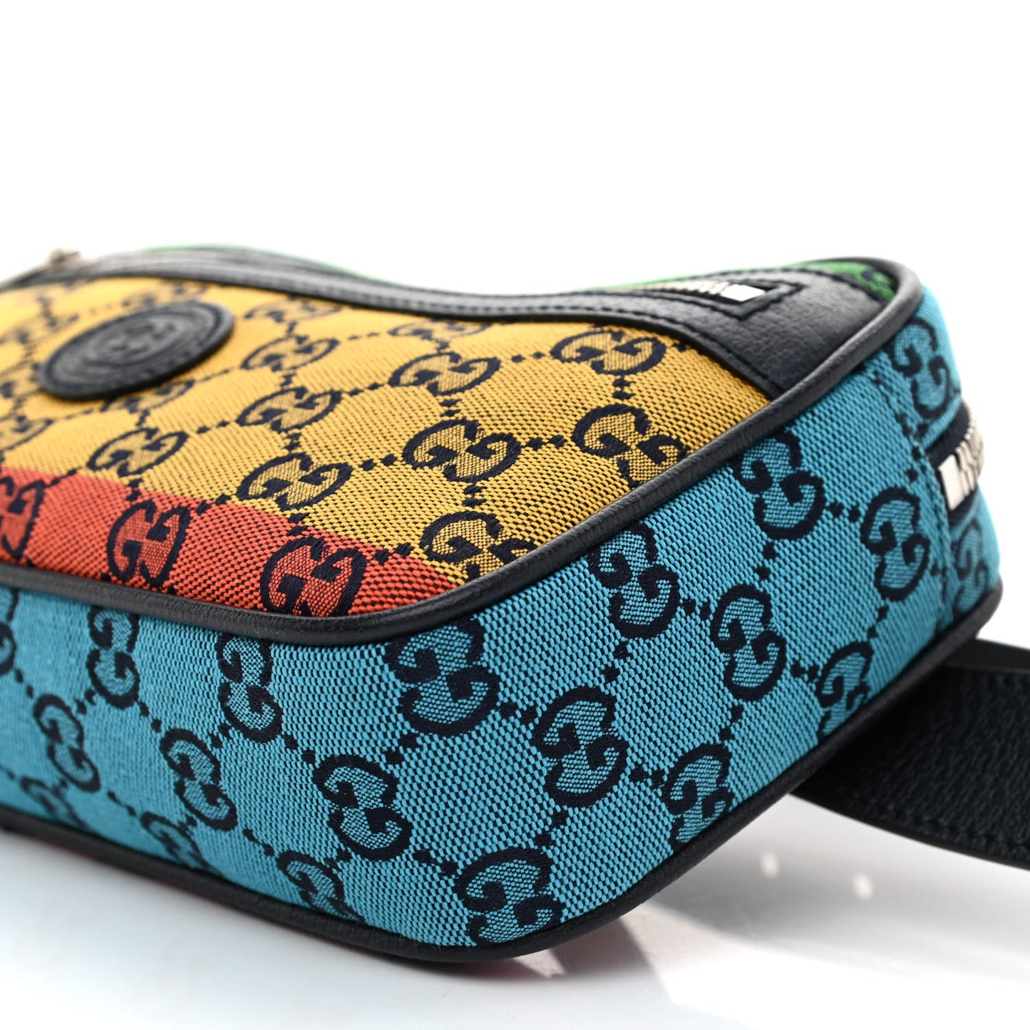 Monogram Multicolor Retro Interlocking G Belt Bag Blue Rainbow Light Blue