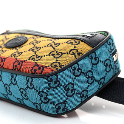 Gucci Monogram Multicolor Retro Interlocking G Belt Bag Blue Rainbow Light Blue 8 of 9