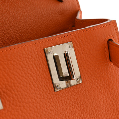 Hermes Taurillon Clemence Jypsiere 28 Orange 14 of 16