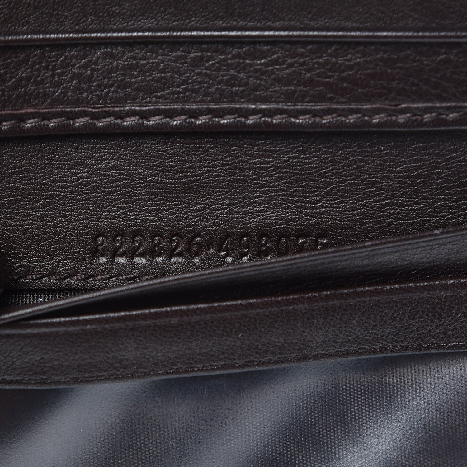 Gucci Guccissima Sukey French Flap Wallet Chocolate 8 of 9