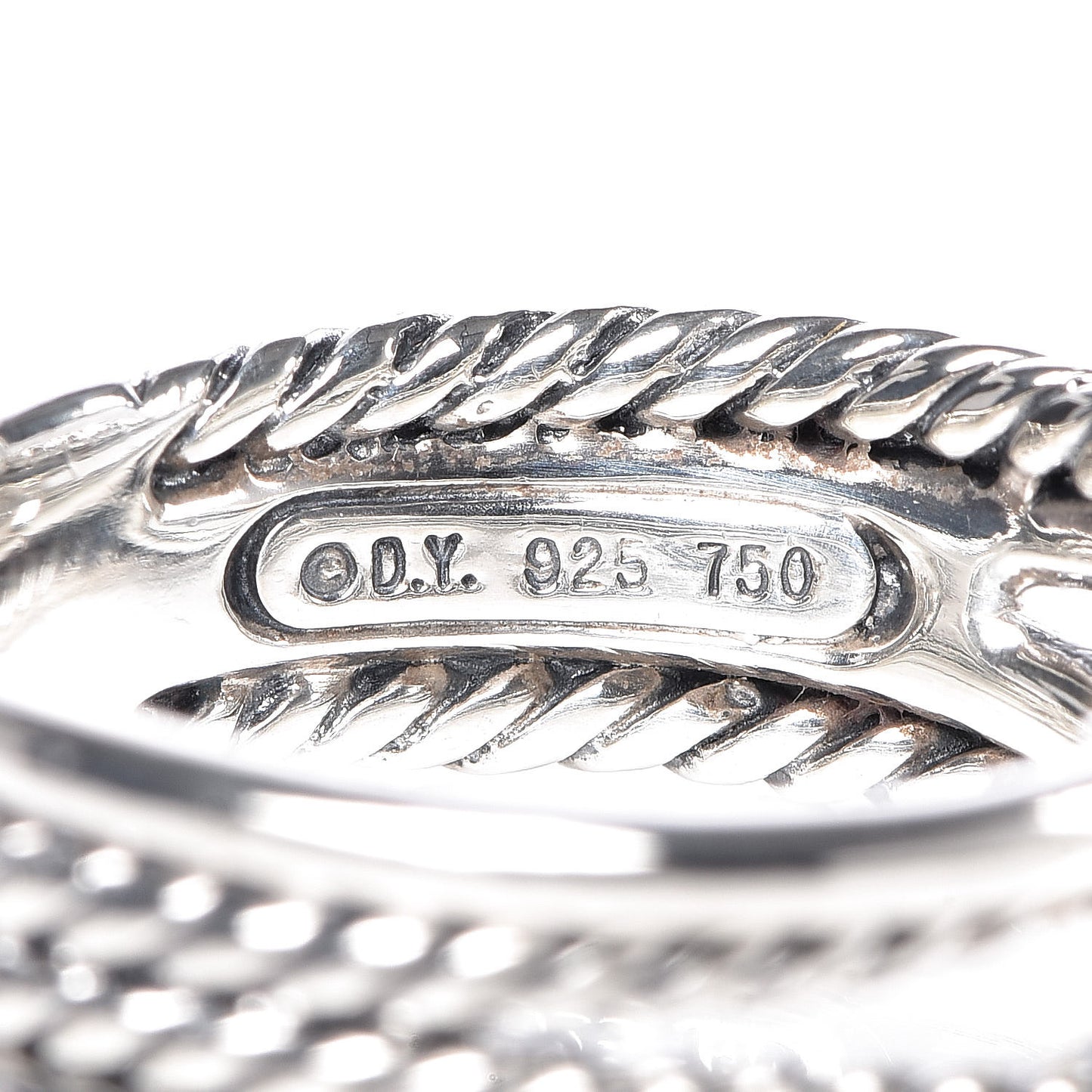Sterling Silver 18K Yellow Gold 6mm X Crossover Ring 50 5.5
