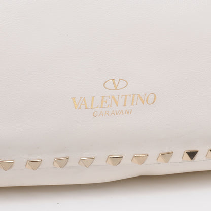 Valentino Garavani Leather Rockstud Tote White 4 of 8