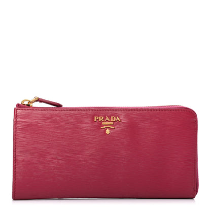 Prada Vitello Move Half Zip Wallet Ibisco 1 of 6