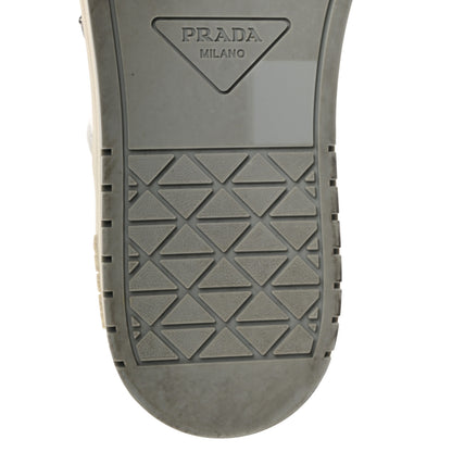 Prada Vitello Sport Spazzolato Rois Triangle Logo Womens Downtown Low Top 30mm Sneakers 37.5 White Fiordaliso 13 of 18
