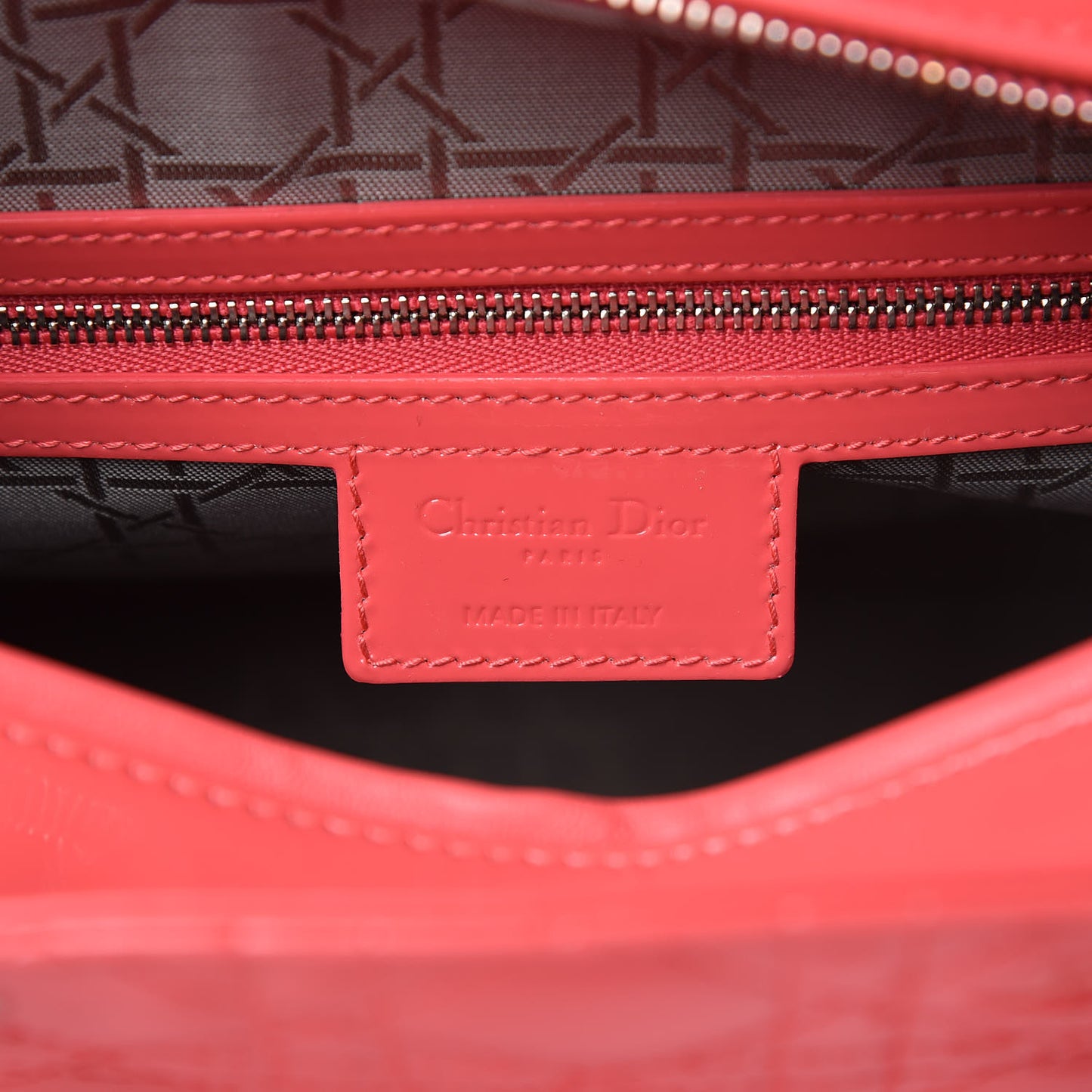 Patent Cannage Large Lady Dior Light Coral