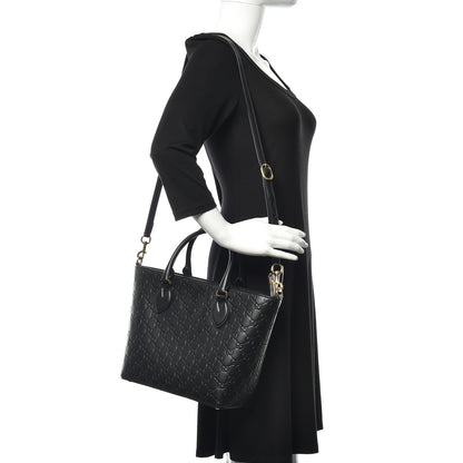 Gucci Guccissima Small Zippered Bucket Tote Black 2 of 9