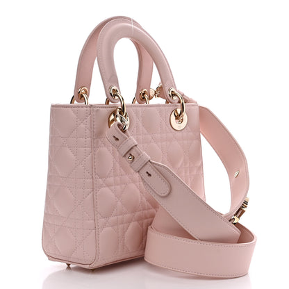 Christian Dior Lambskin Cannage Small My ABCDior Lady Dior Powder Pink 3 of 16