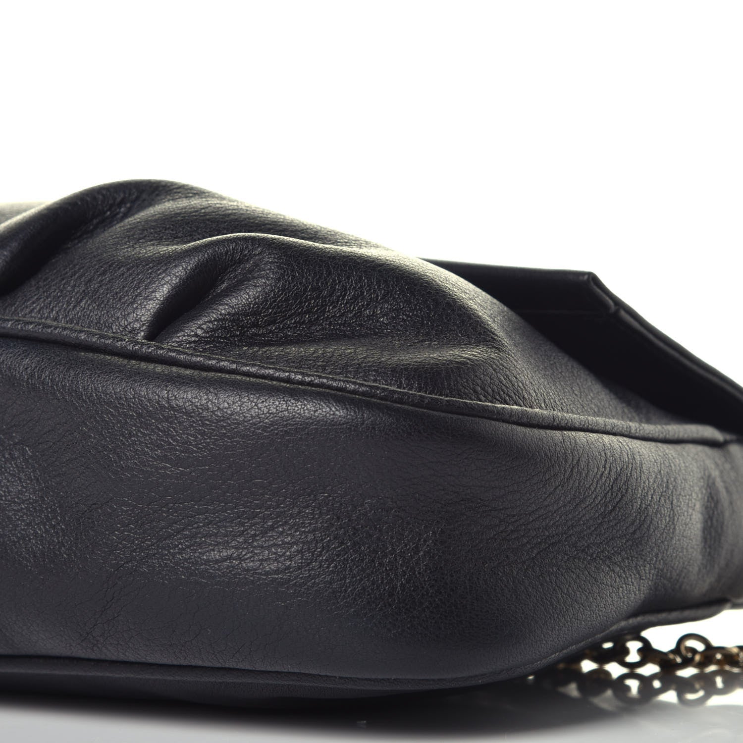 Fendi Vitello Flamingo Fendista Pouchette Crossbody Black 8 of 8