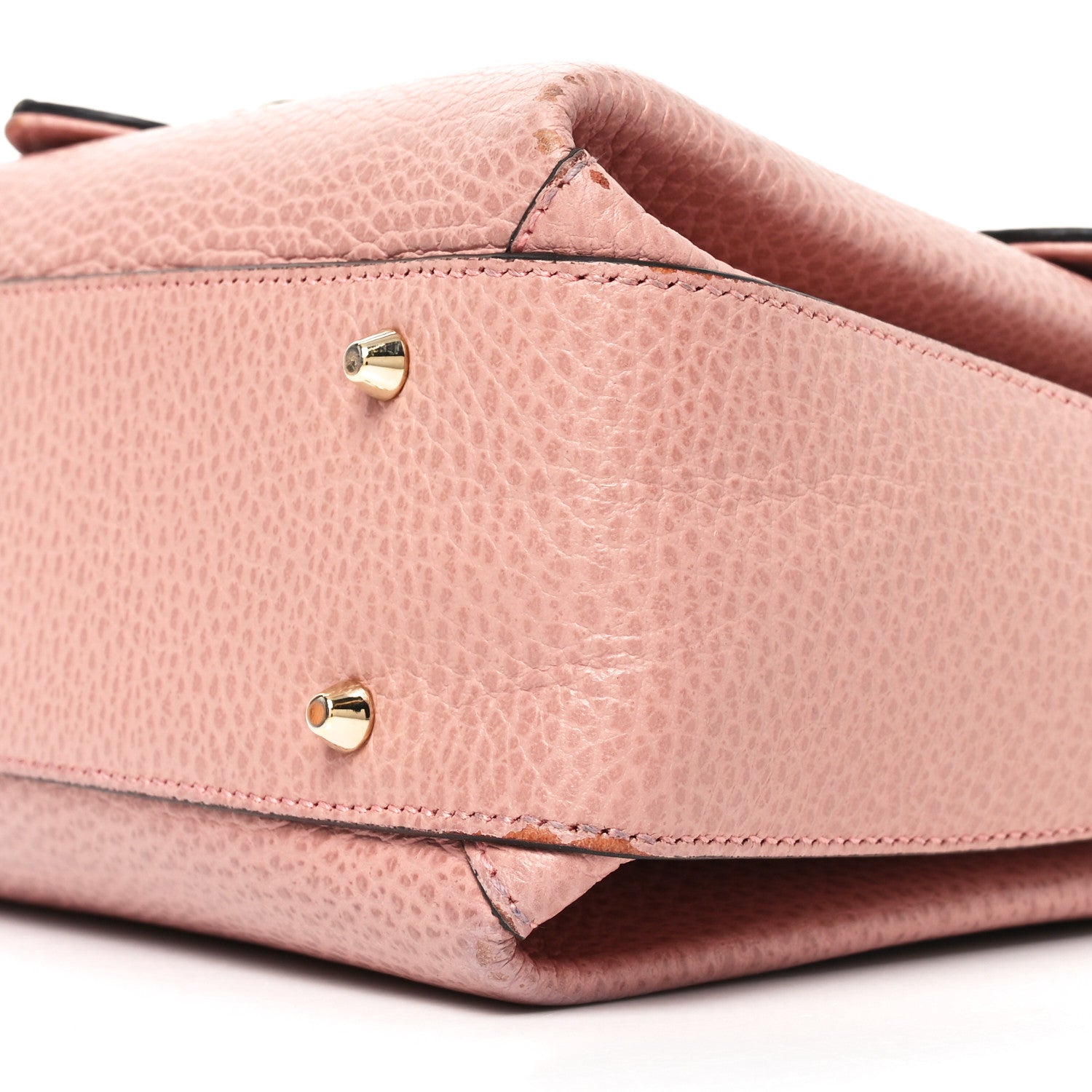 Gucci Dollar Calfskin Interlocking G Top Handle Shoulder Bag Soft Pink 10 of 11