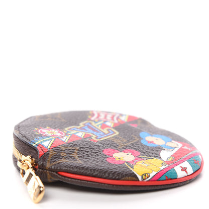 Louis Vuitton Monogram 2020 Christmas Animation Bumper Cars Round Coin Purse Coquelicot 8 of 11