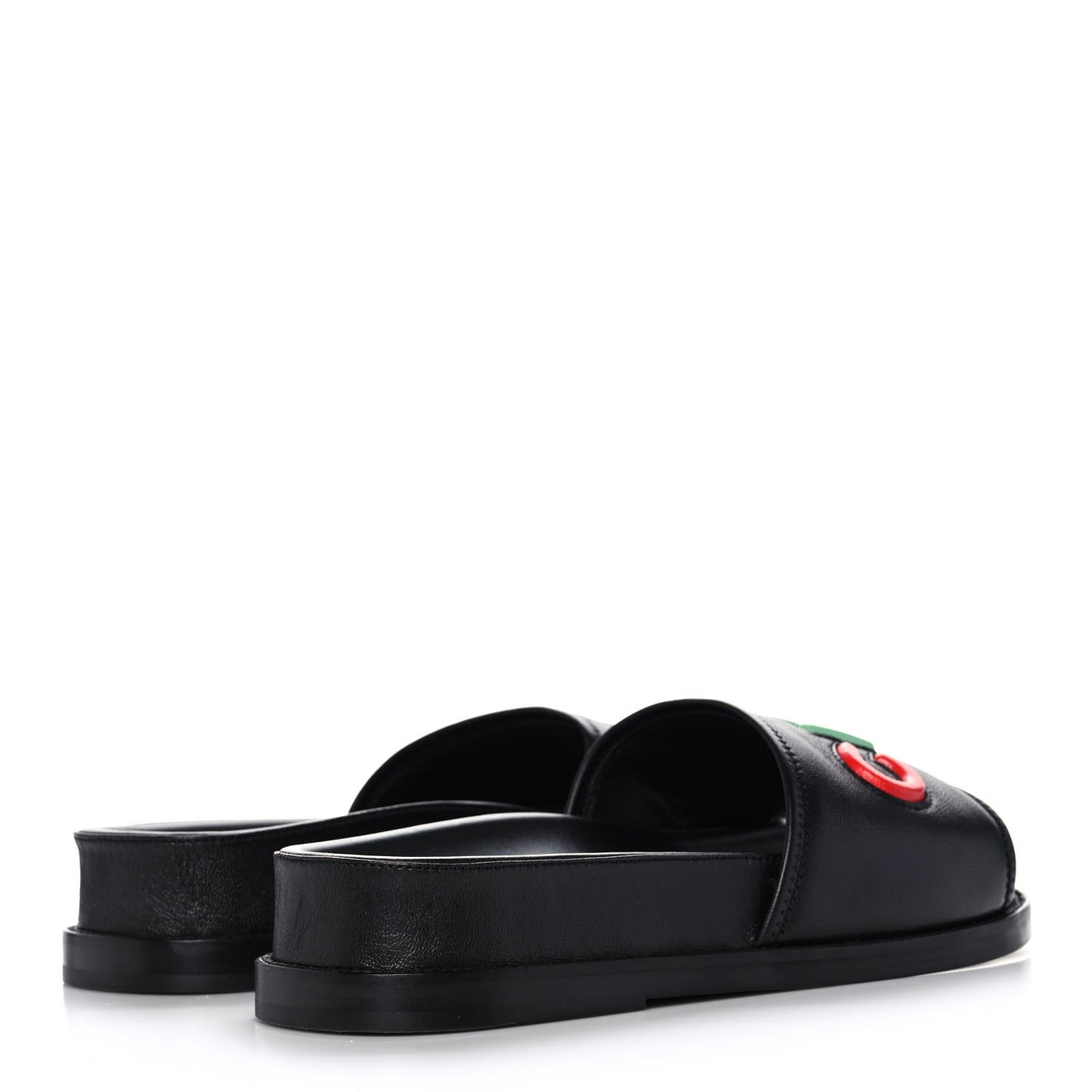 Lambskin Cha-Nel Mule Sandals 39 Black Multicolor