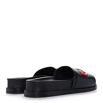 Chanel Lambskin Cha-Nel Mule Sandals 39 Black Multicolor 4 of 12