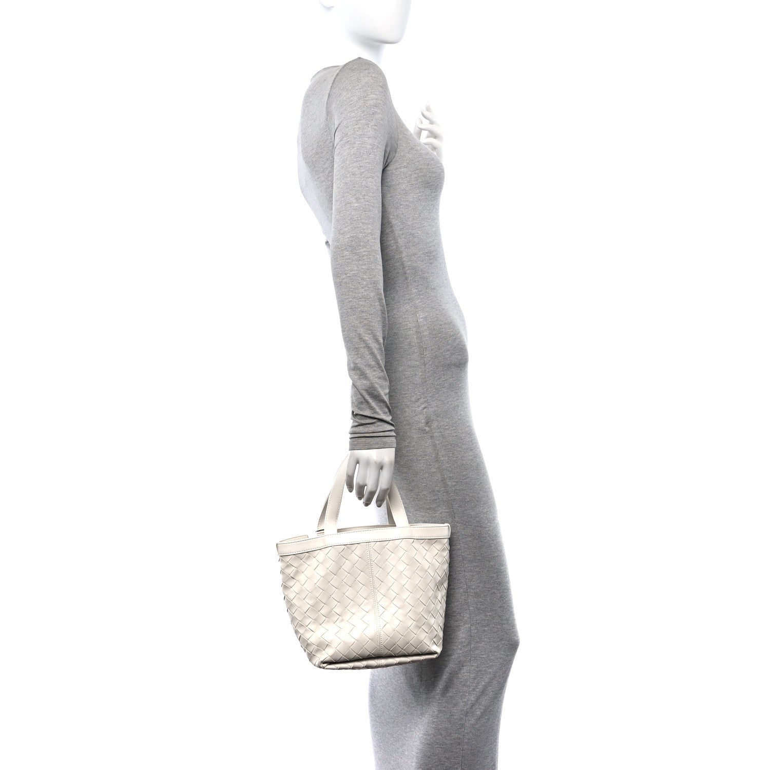 Bottega Veneta Nappa Intrecciato Small Flip Flap Tote Chalk 2 of 9