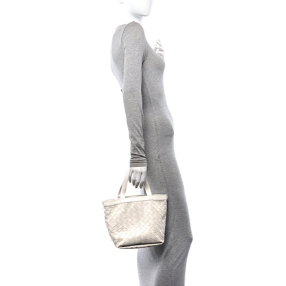 Bottega Veneta Nappa Intrecciato Small Flip Flap Tote Chalk 2 of 9