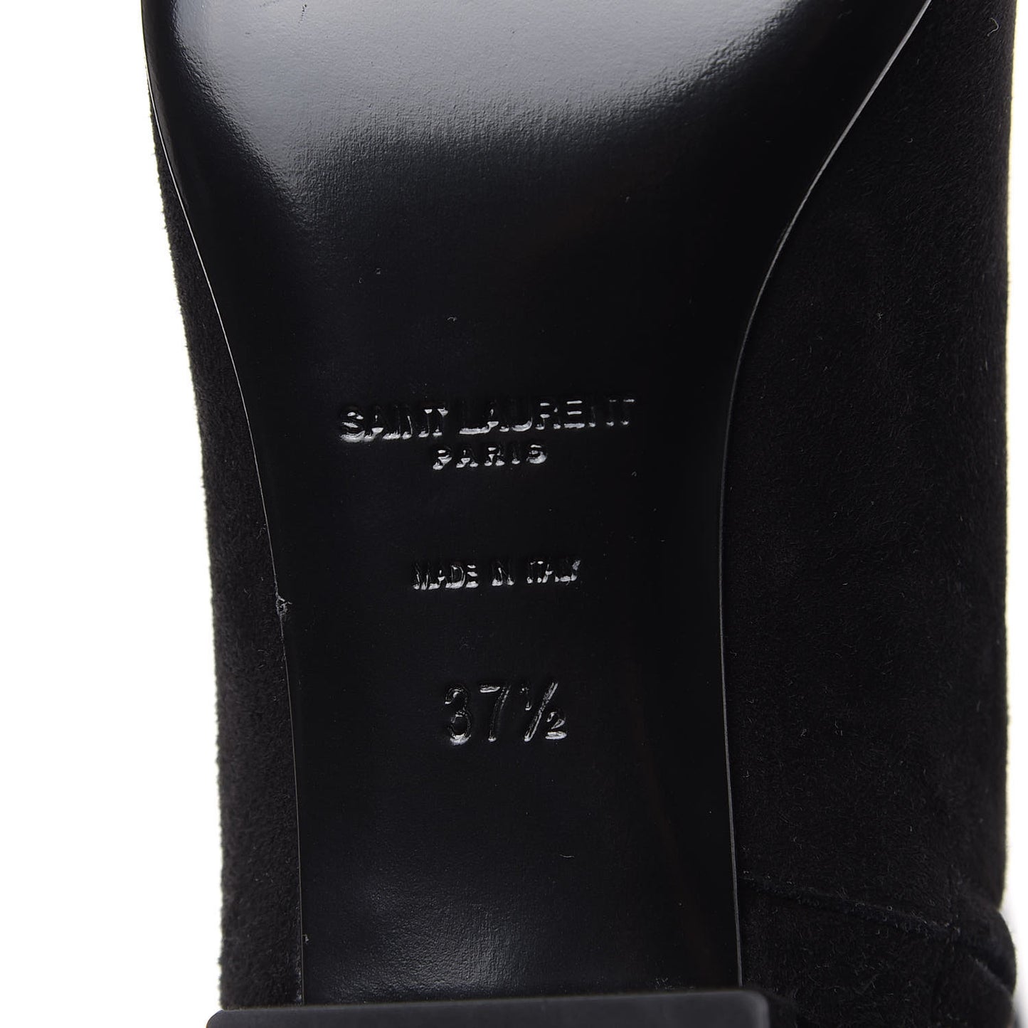 Suede Goatskin BB 20 Over The Knee Fringed Boots 37.5 Black