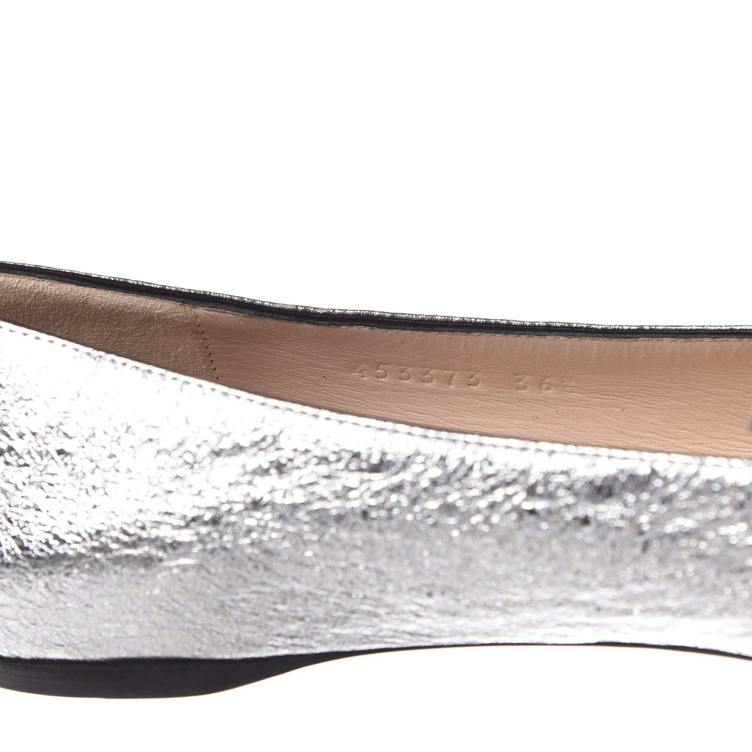 Gucci Galassia GG Marmont Fringe Flats 36.5 Argento 9 of 9