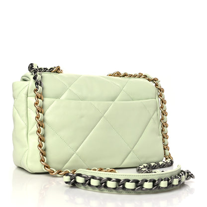 Chanel Lambskin Quilted Medium Chanel 19 Flap Light Green 3 of 10