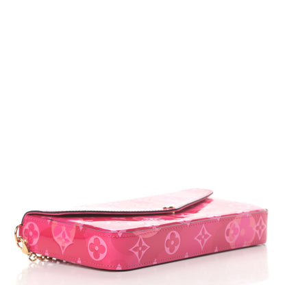 Louis Vuitton Vernis Valentine Pochette Felicie Chain Wallet Fuchsia 5 of 13