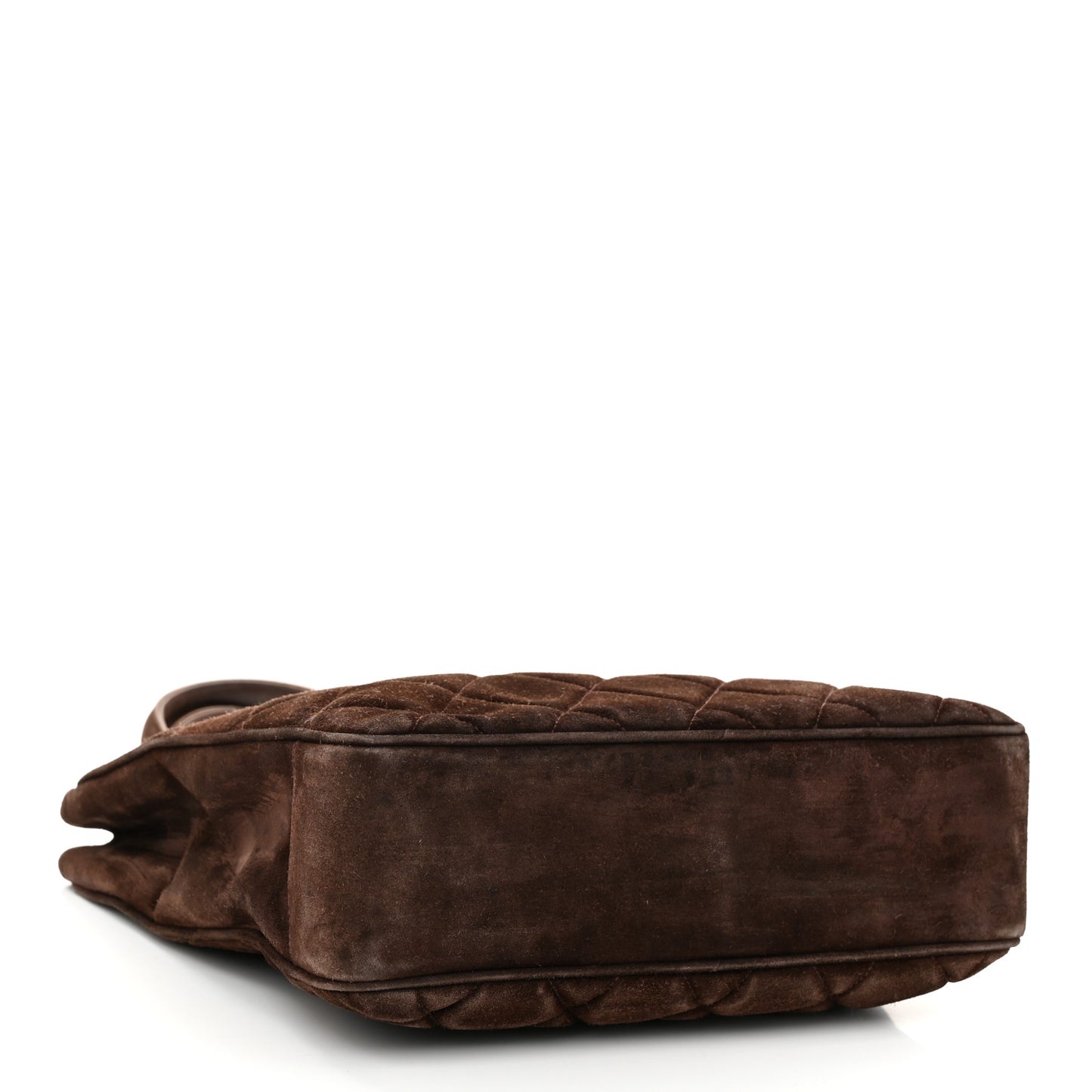 Suede Quilted Tote Tote Brown