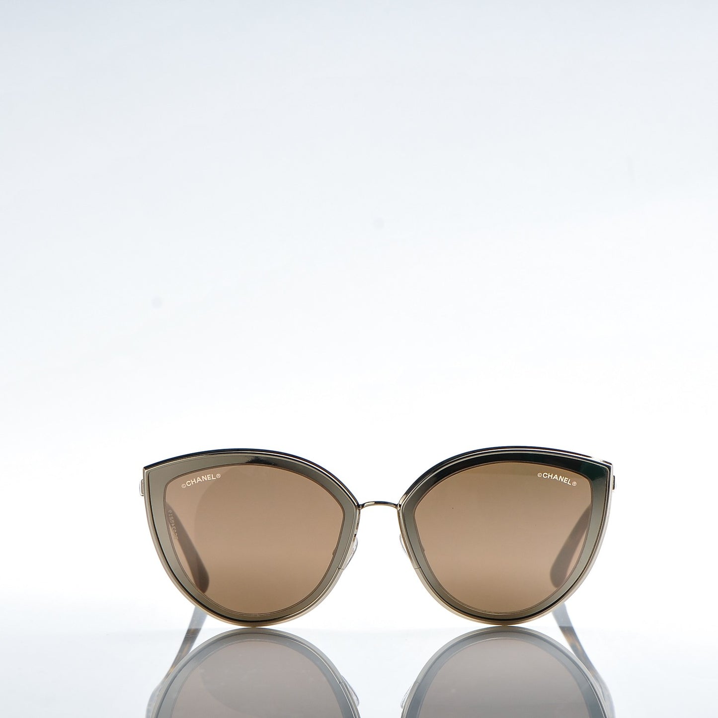 Metal Cat Eye Sunglasses 4222 Gold