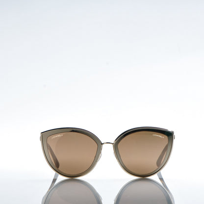 Chanel Metal Cat Eye Sunglasses 4222 Gold 2 of 9