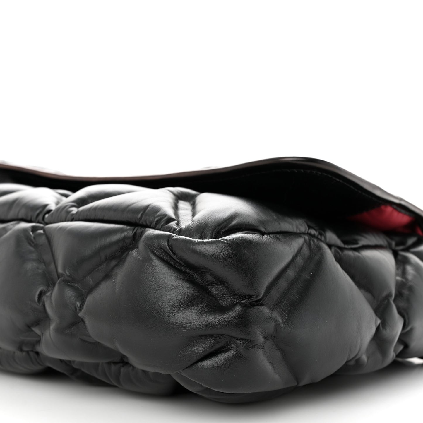 Calfskin Quilted Large Chesterfield Flap Black