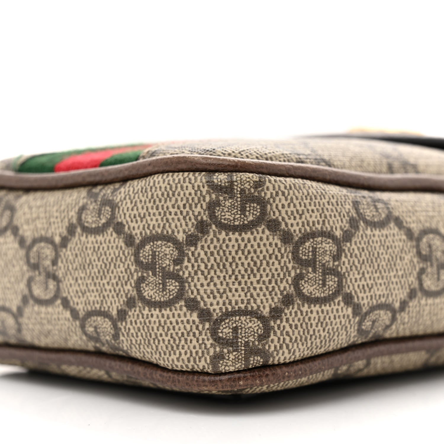 Gucci GG Supreme Monogram Web Ophidia Phone Crossbody Bag Beige New Acero 10 of 14