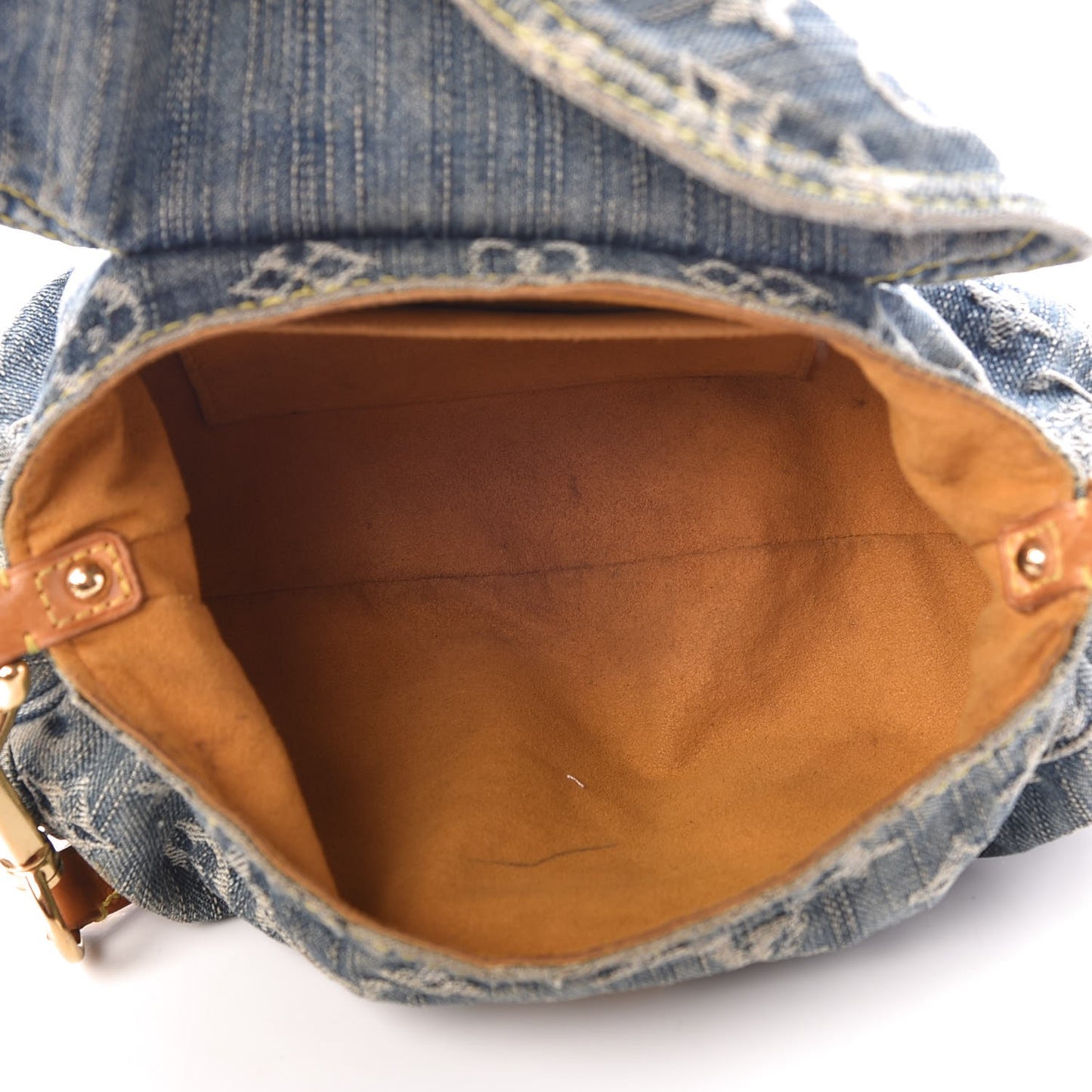 Monogram Denim Mini Pleaty Blue