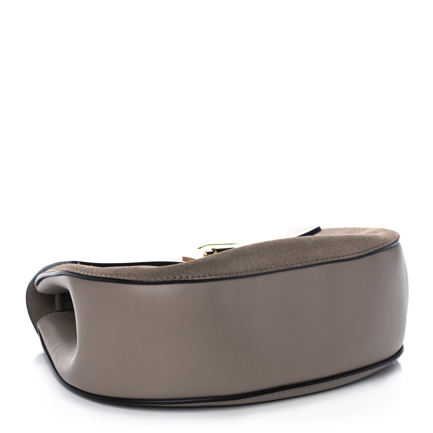 Chloe Suede Smooth Calfskin Drew Shoulder Bag Motty Grey 4 of 13