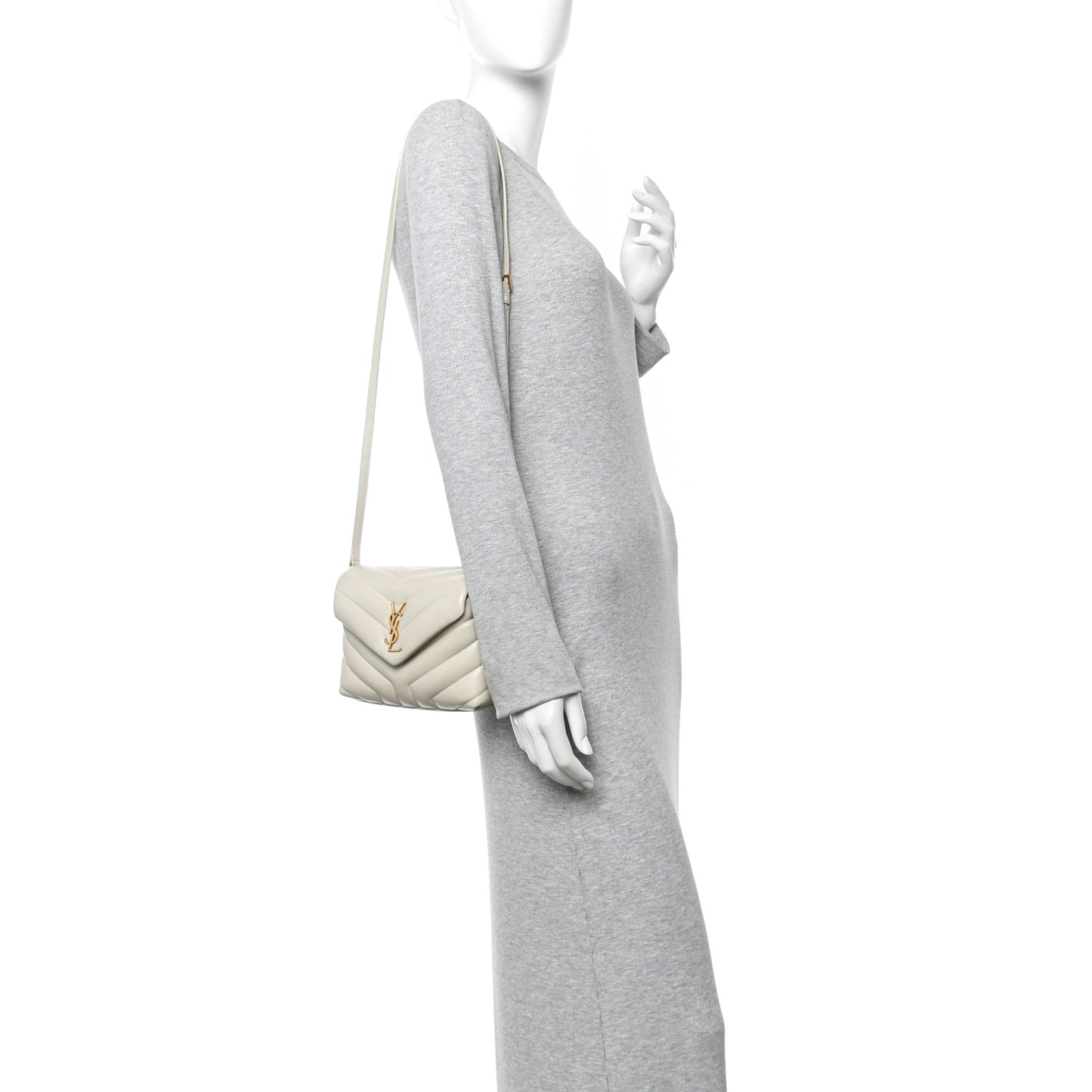 Calfskin Y Quilted Monogram Toy Loulou Crossbody Bag Crema Soft