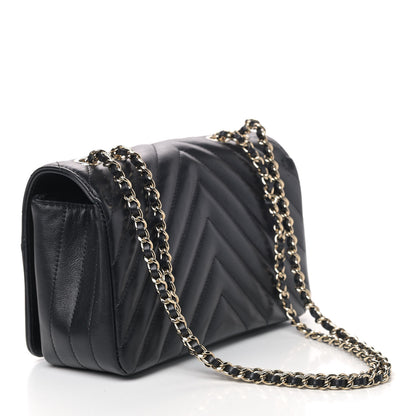 Chanel Calfskin Chevron Quilted Mini Statement Flap Black 2 of 5