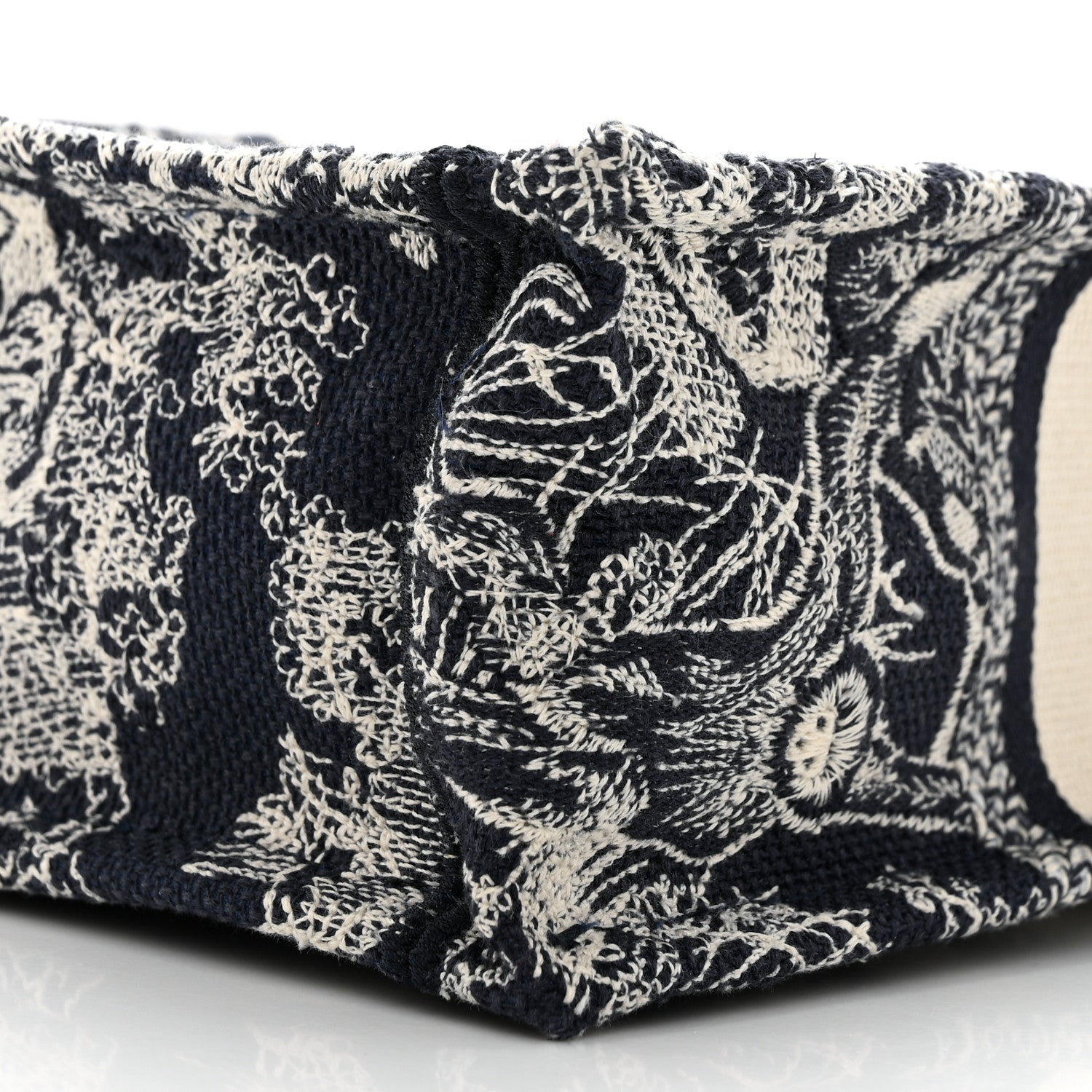 Christian Dior Canvas Toile de Jouy Reverse Embroidered Mini Book Tote Phone Bag Blue 10 of 10