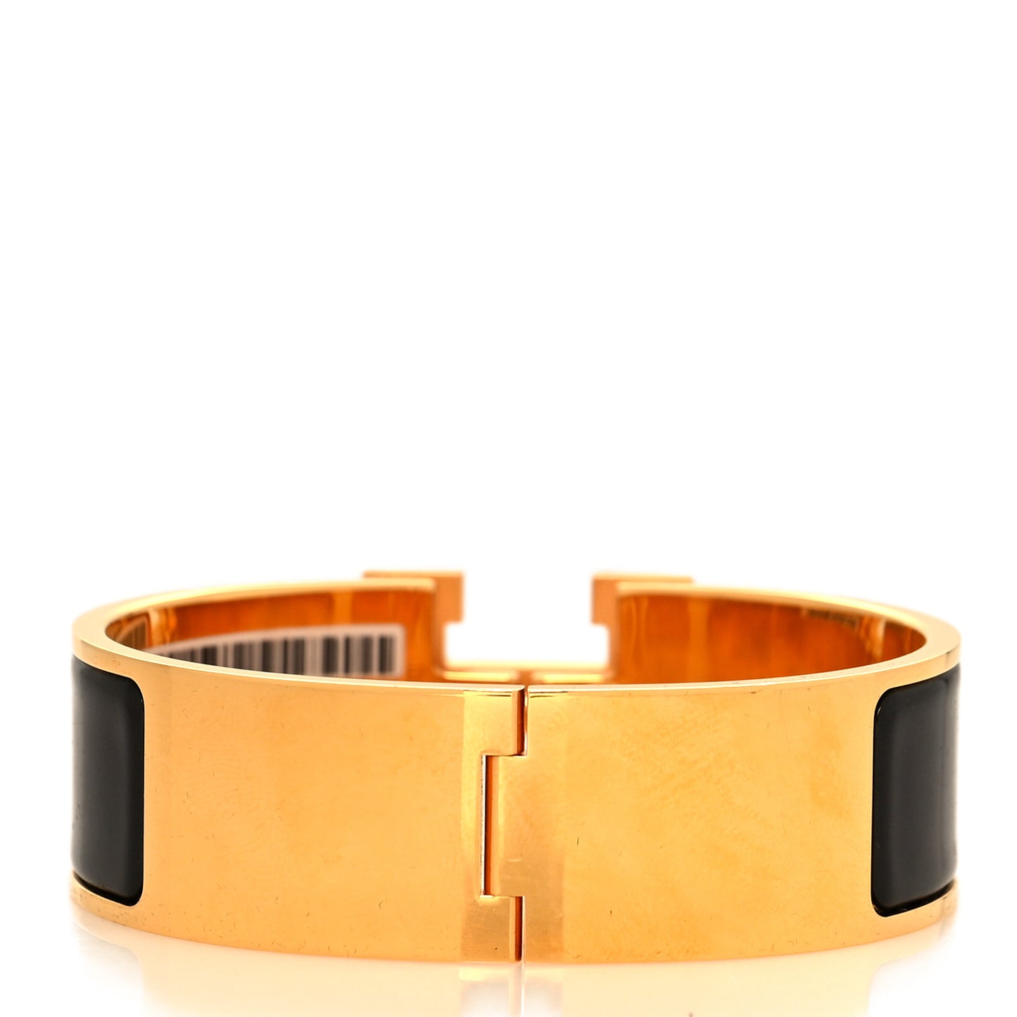Enamel Wide Clic Clac H Bracelet GM Black