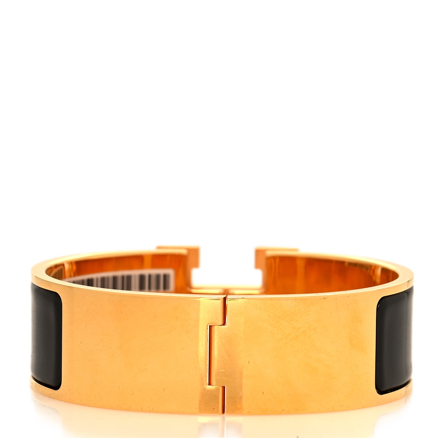 Hermes Enamel Wide Clic Clac H Bracelet GM Black 3 of 5