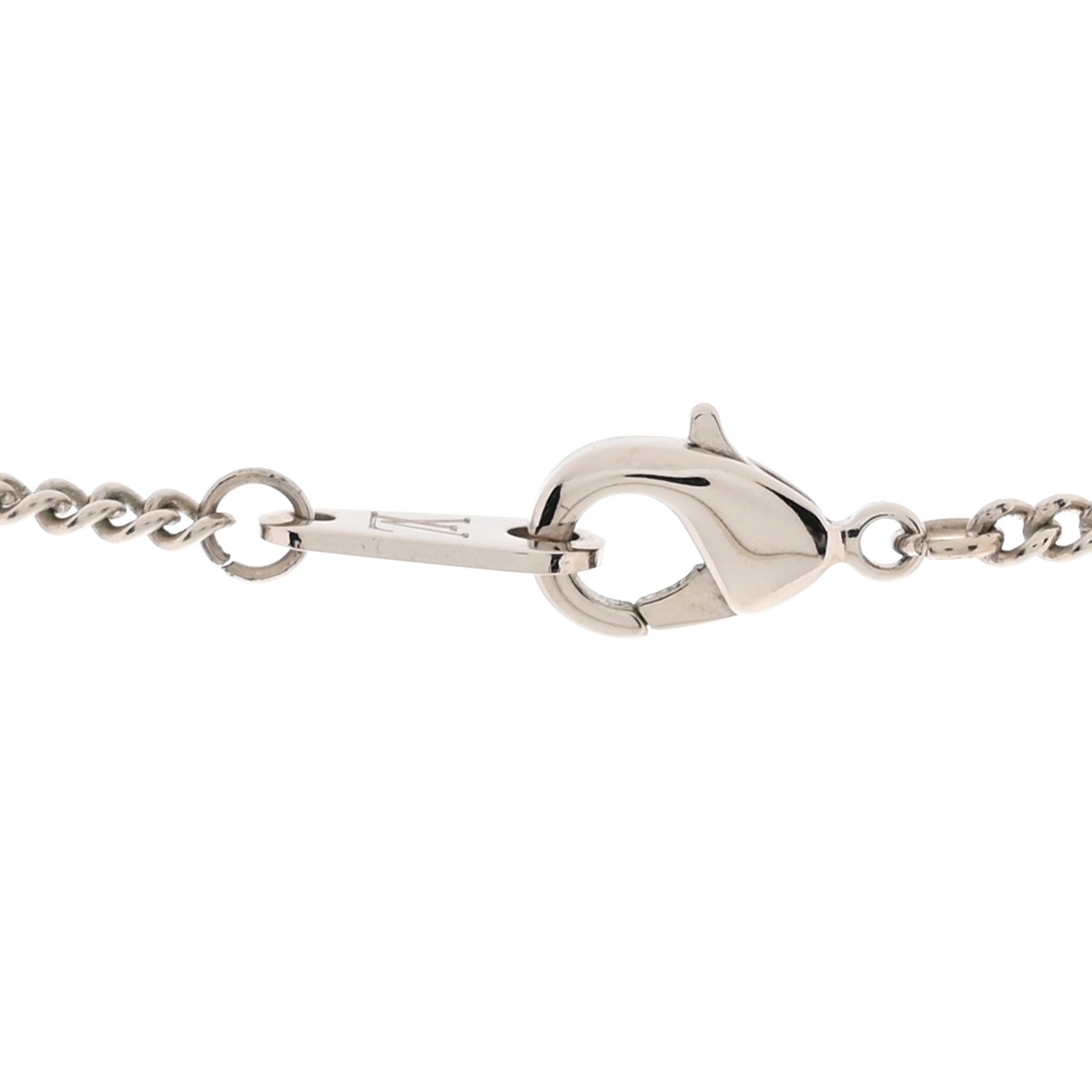 Louis Vuitton Metal LV Instinct Necklace Silver Gold 5 of 7