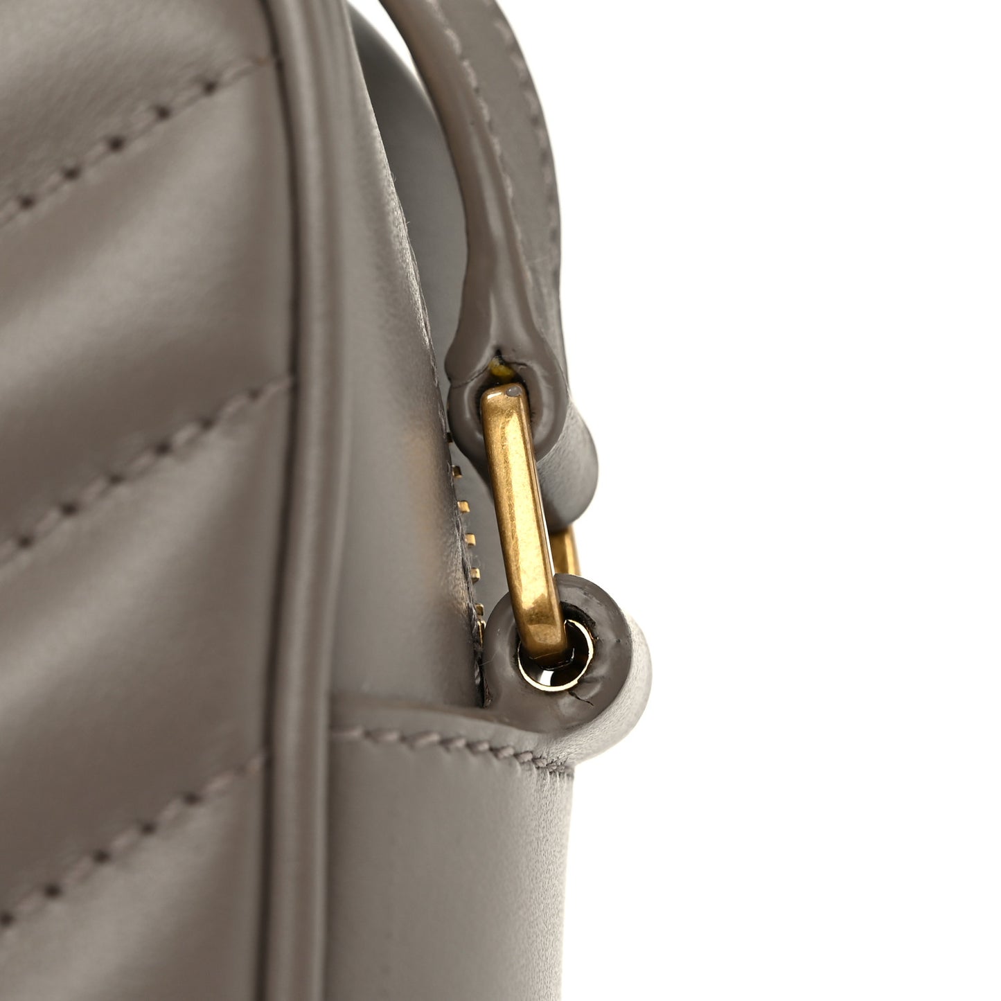 Calfskin Matelasse Monogram Lou Camera Bag Greyish Brown
