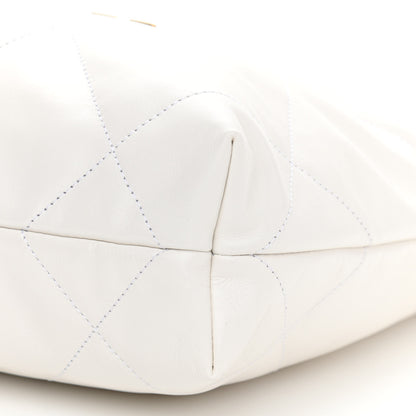 Chanel Shiny Calfskin Quilted Small Chanel 22 White 11 of 12