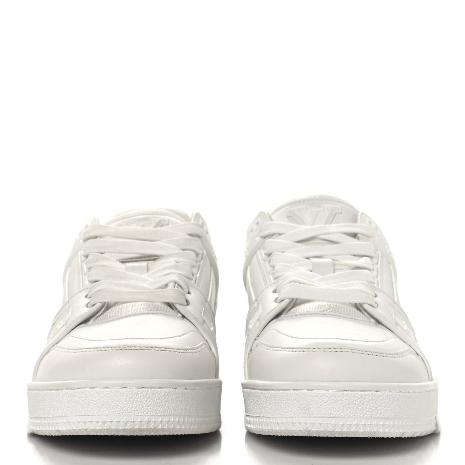 Louis Vuitton Calfskin Womens LV Trainer Sneakers 39.5 White 3 of 9