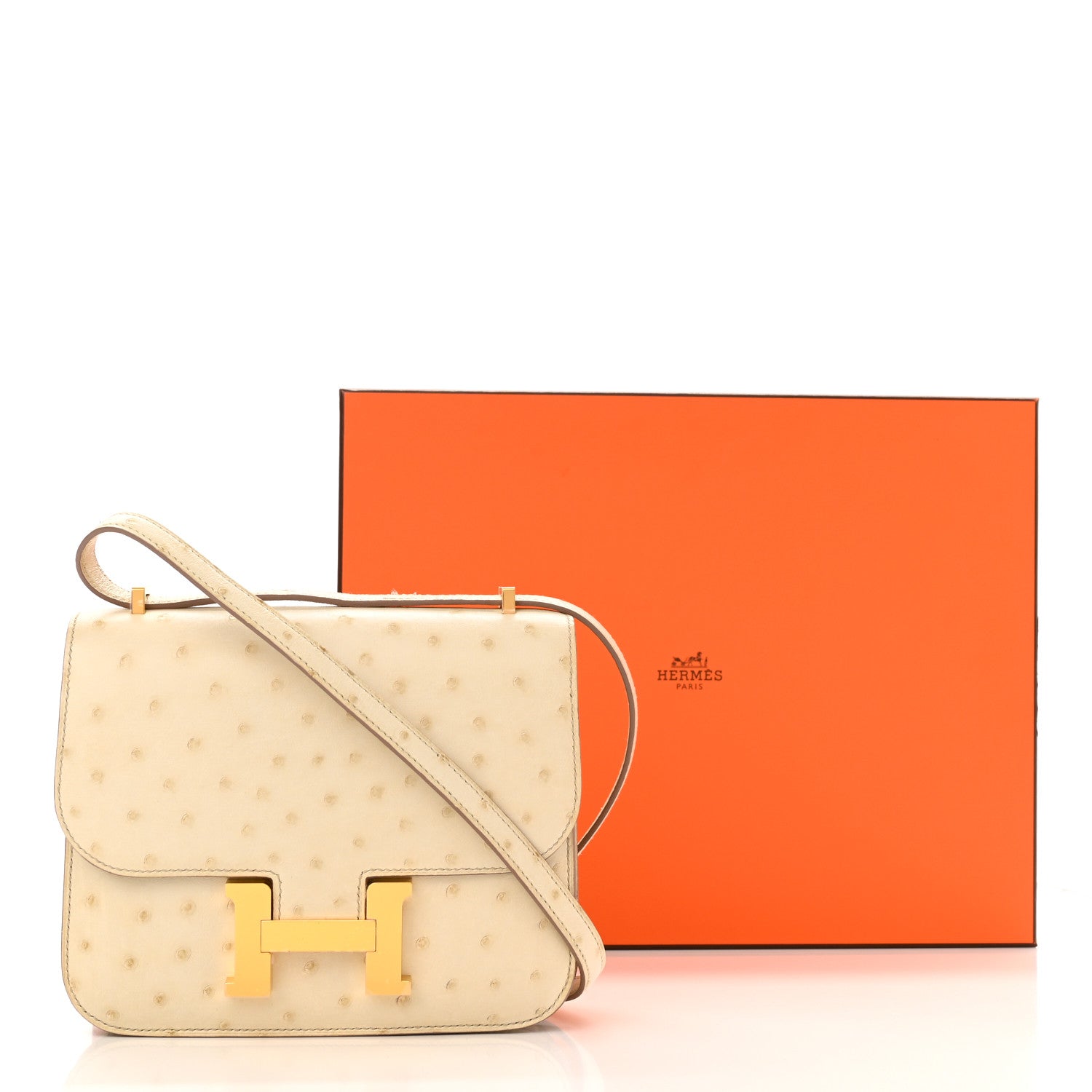 Hermes Ostrich Constance 18 Beton 11 of 11