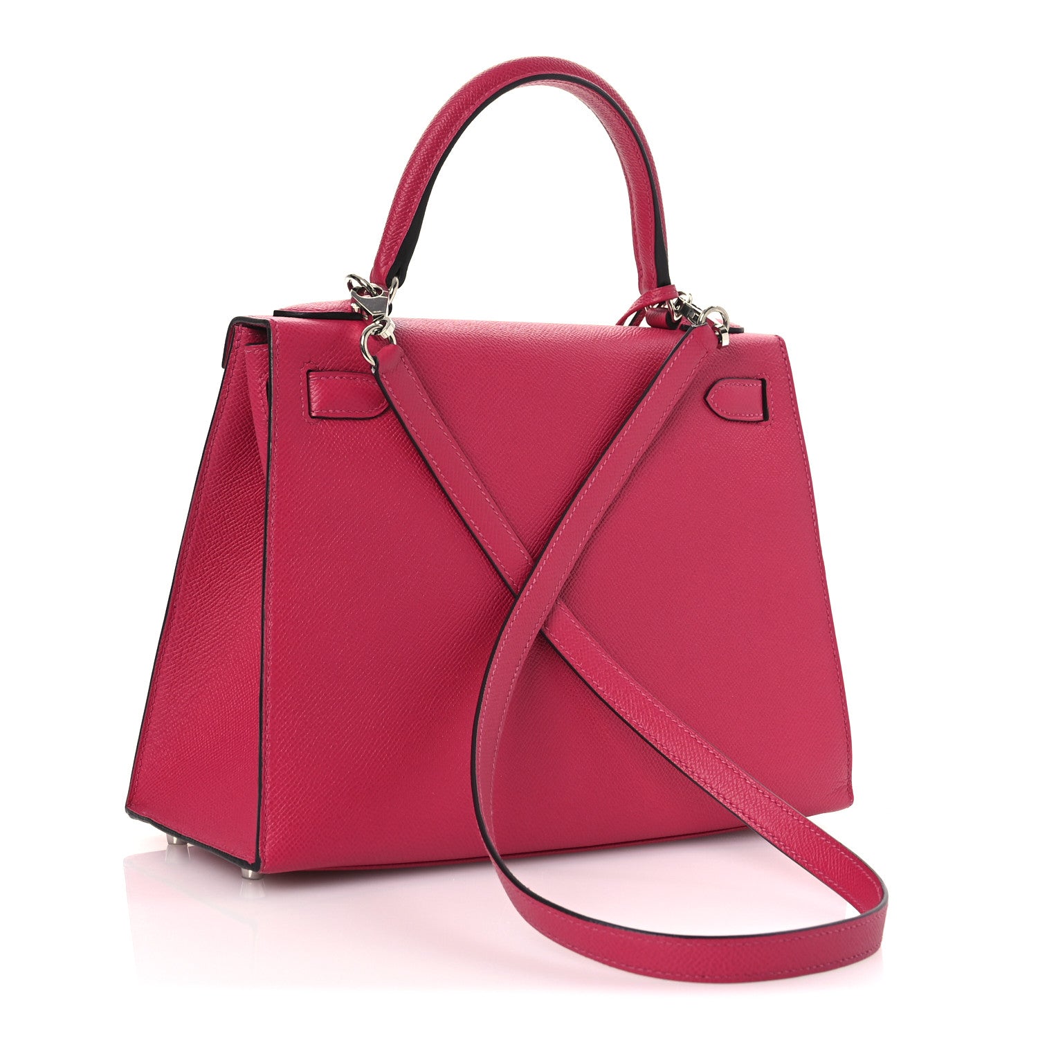 Hermes Epsom Verso Kelly Sellier 28 Framboise Prune 3 of 11