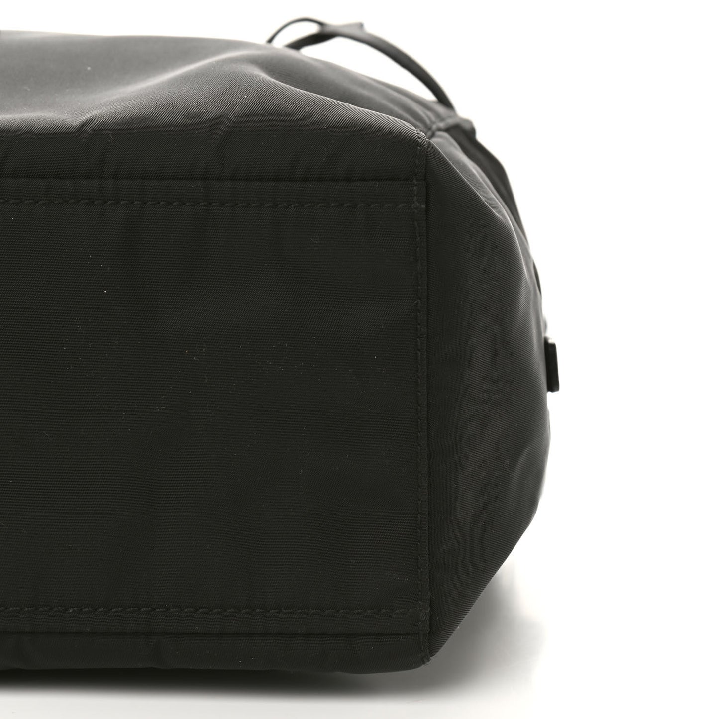 Tessuto Nylon Raso Bear Small Handle Bag Black
