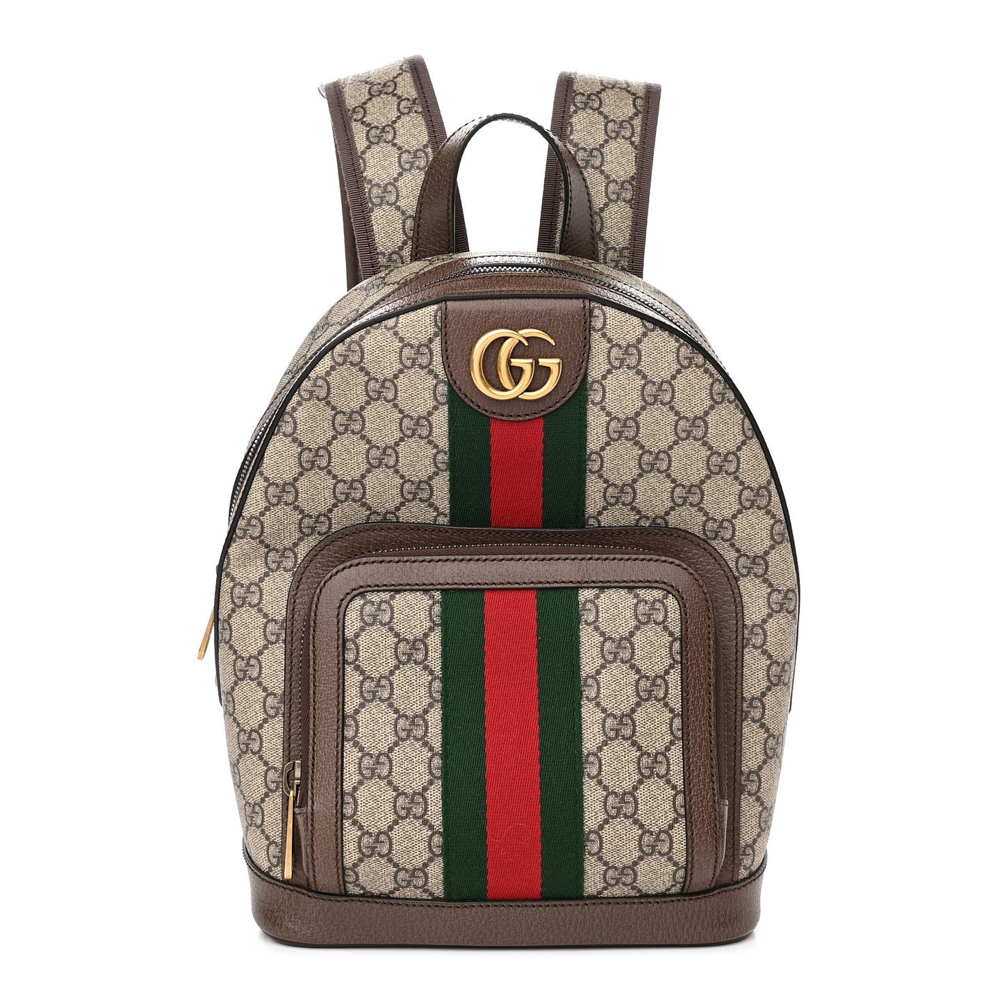GG Supreme Monogram Calfskin Web Small Ophidia Day Backpack Beige Ebony New Acero