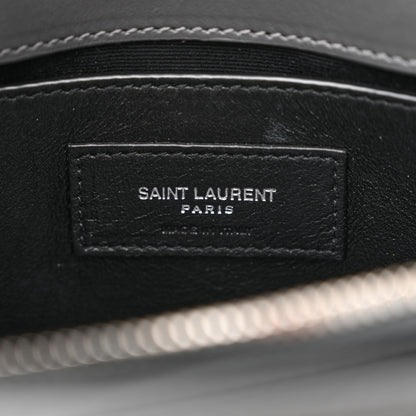 Saint Laurent Calfskin Y Quilted Monogram Small Loulou Chain Satchel Storm 6 of 10